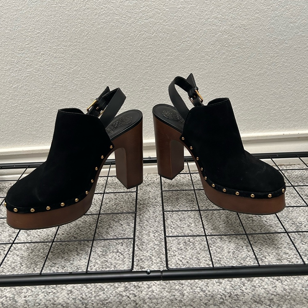 Black Women's Platform mule Heels